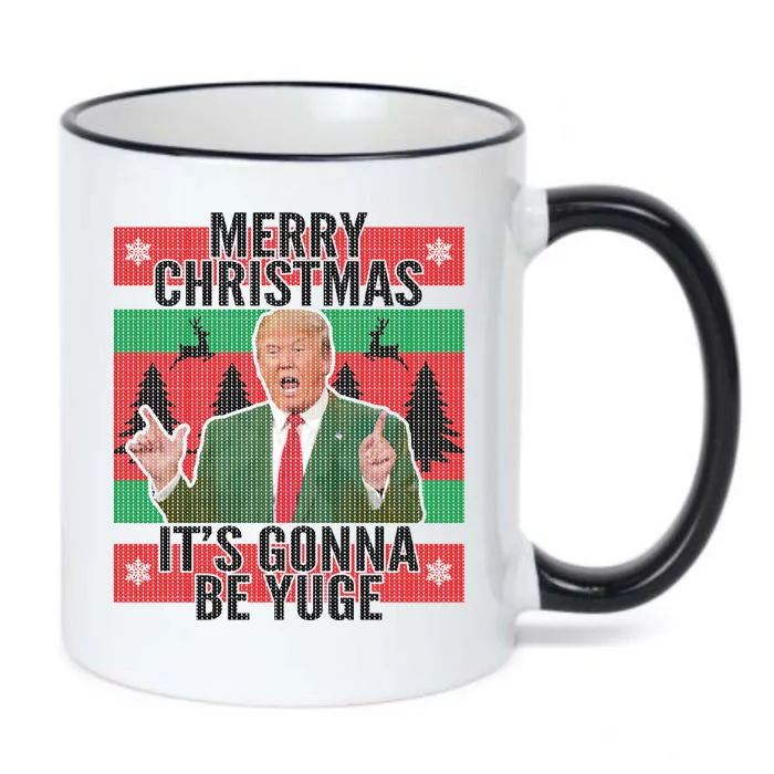 Trump It's Gonna Be Yuge Ugly Christmas Black Color Changing Mug