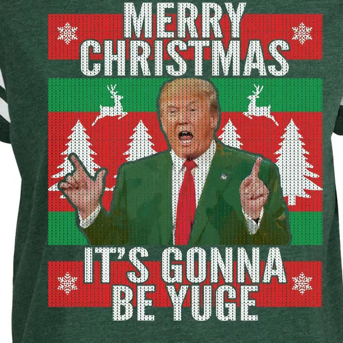 Trump It's Gonna Be Yuge Ugly Christmas Enza Ladies Jersey Football T-Shirt