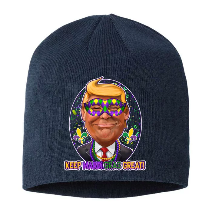 Trump Keep Mardi Gras Great 8 1/2in Sustainable Knit Beanie