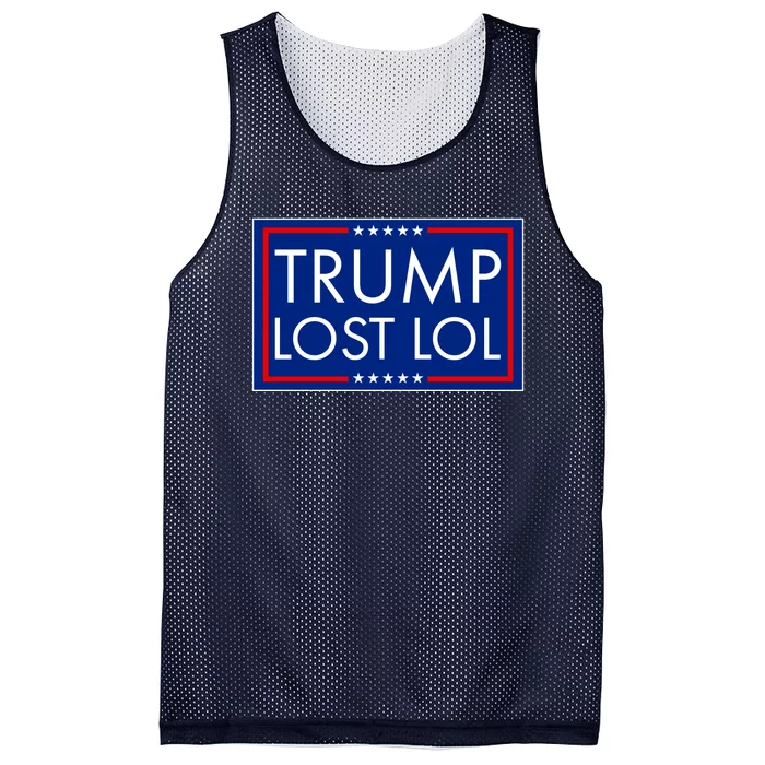 Trump Lost LOL logo Anti Trump Mesh Reversible Basketball Jersey Tank