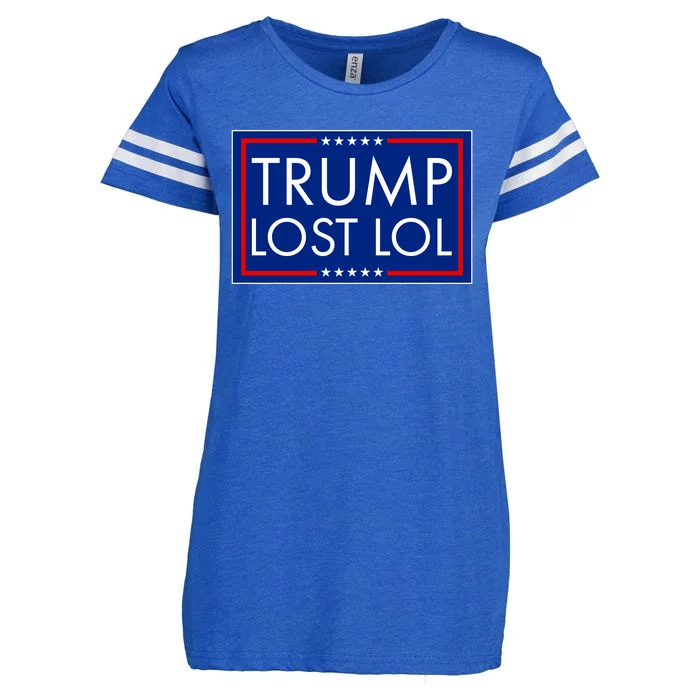 Trump Lost LOL logo Anti Trump Enza Ladies Jersey Football T-Shirt