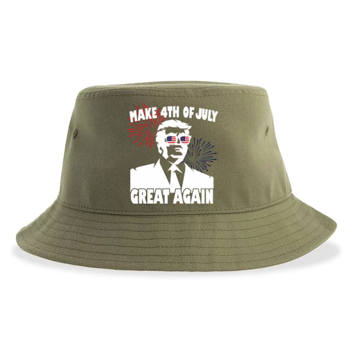 Trump Make 4th Of July Great Again Sustainable Bucket Hat