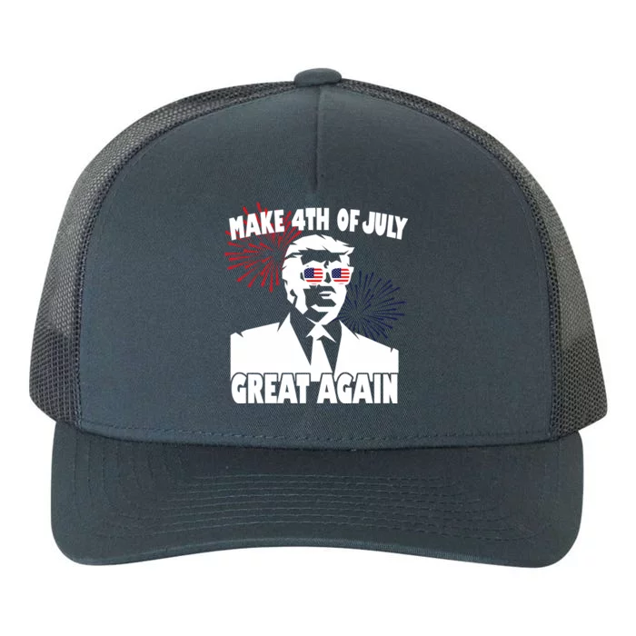 Trump Make 4th Of July Great Again Yupoong Adult 5-Panel Trucker Hat