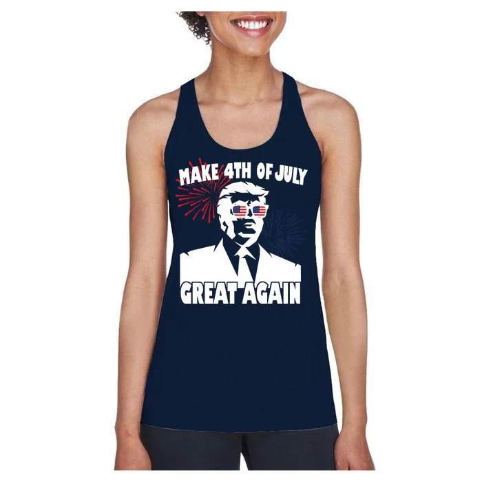 Trump Make 4th Of July Great Again Women's Racerback Tank