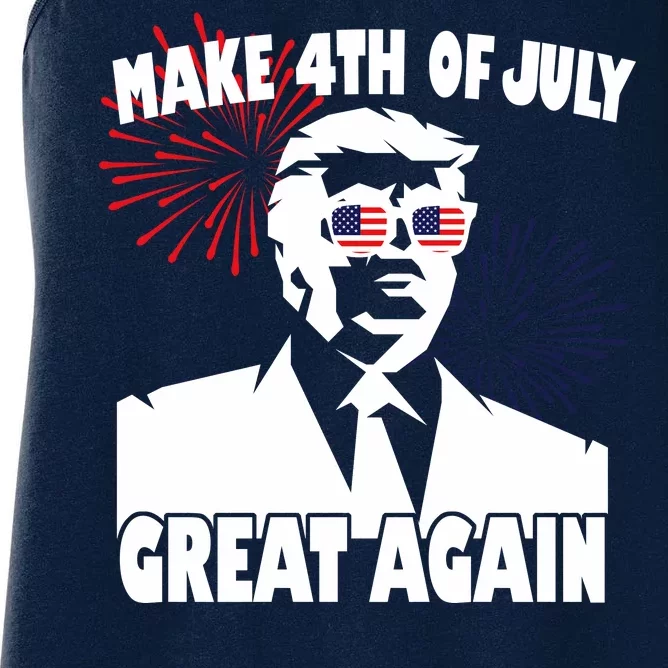 Trump Make 4th Of July Great Again Women's Racerback Tank