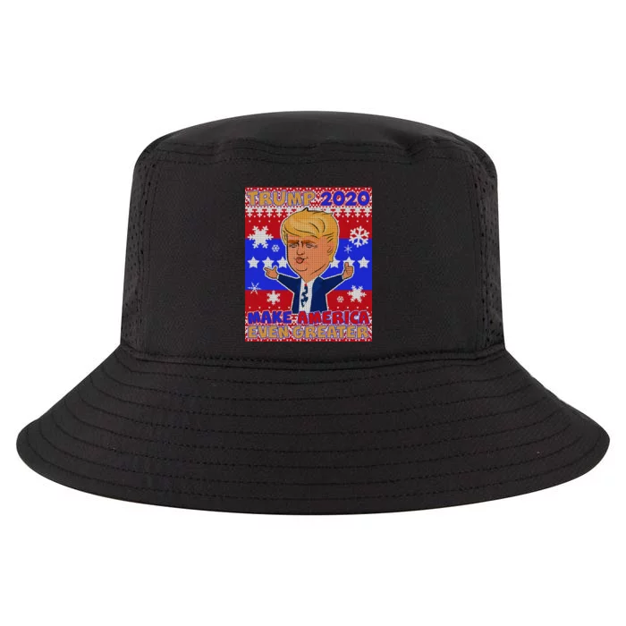 Trump Make America Even Greater Ugly Christmas Sweater Cool Comfort Performance Bucket Hat