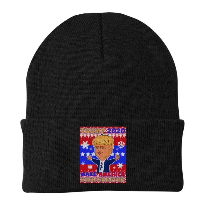 Trump Make America Even Greater Ugly Christmas Sweater Knit Cap Winter Beanie