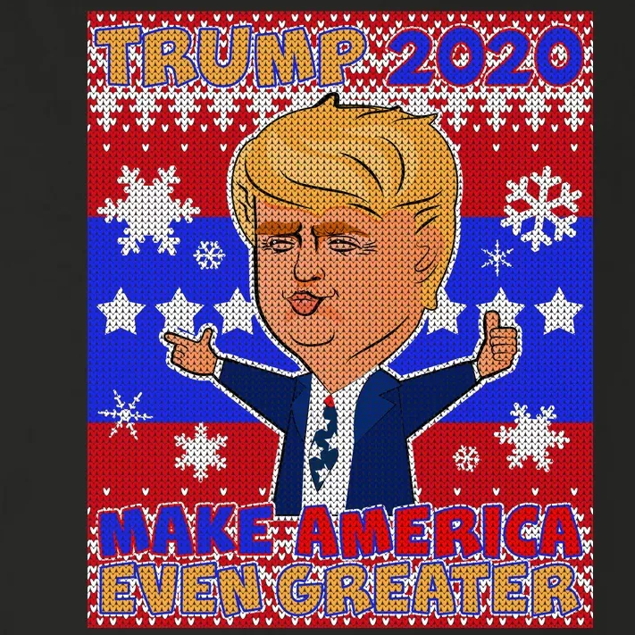 Trump Make America Even Greater Ugly Christmas Sweater Toddler Long Sleeve Shirt