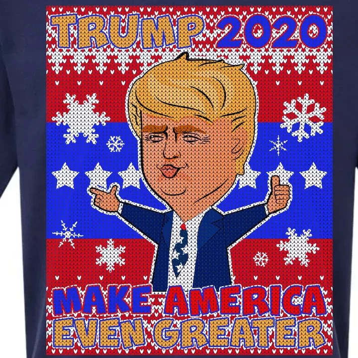 Trump Make America Even Greater Ugly Christmas Sweater Sueded Cloud Jersey T-Shirt