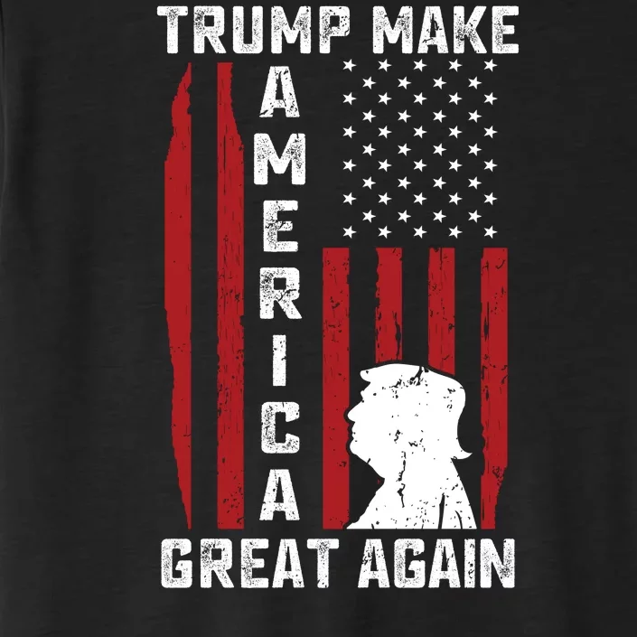 Trump Make America Great Again Distress Flag ChromaSoft Performance T-Shirt