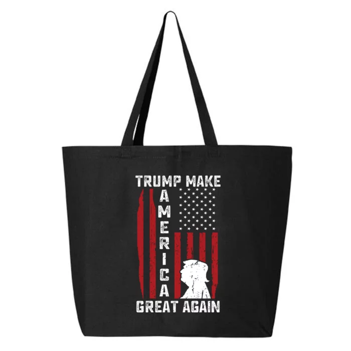 Trump Make America Great Again Distress Flag 25L Jumbo Tote