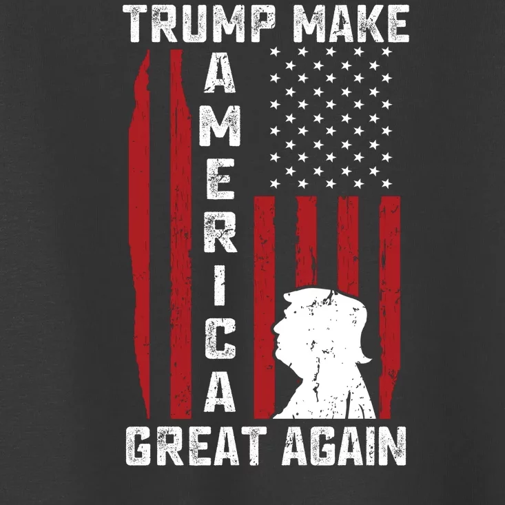 Trump Make America Great Again Distress Flag Toddler T-Shirt