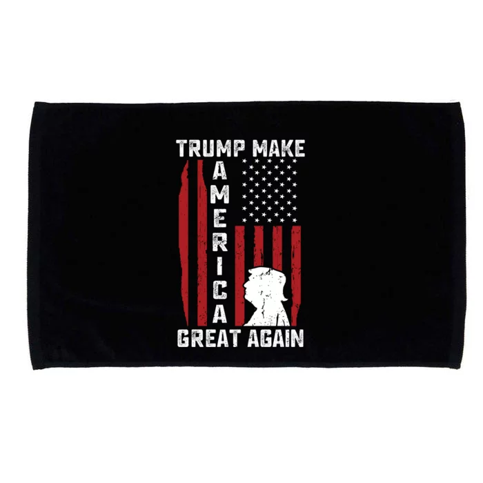 Trump Make America Great Again Distress Flag Microfiber Hand Towel