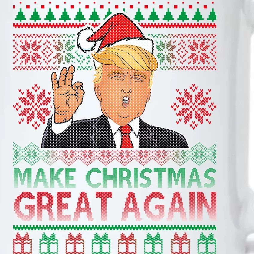 Trump Make Christmas Great Again Ugly Black Color Changing Mug