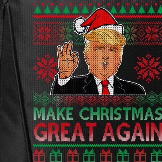 Trump Make Christmas Great Again Ugly City Backpack