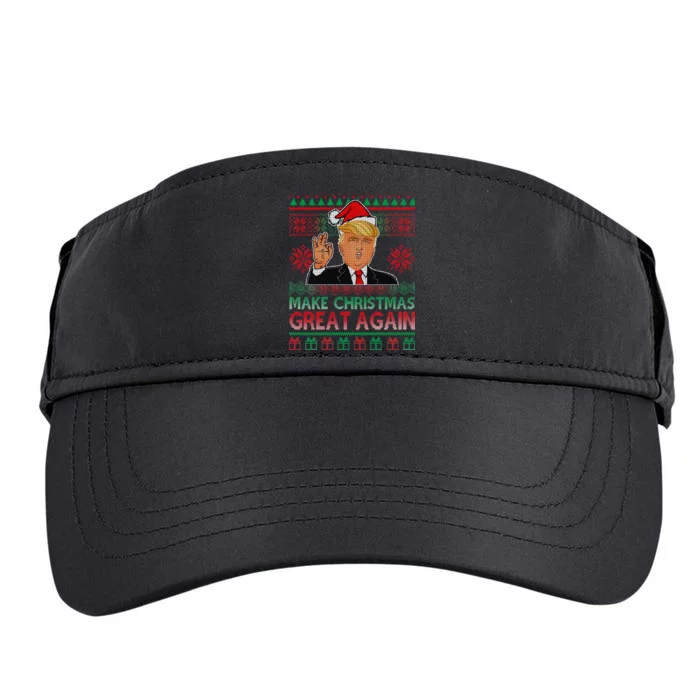 Trump Make Christmas Great Again Ugly Adult Drive Performance Visor