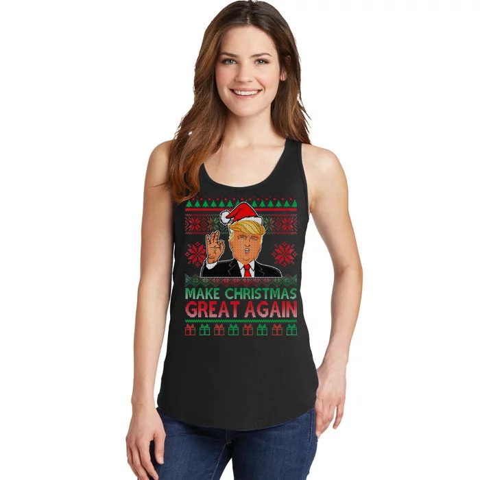 Trump Make Christmas Great Again Ugly Ladies Essential Tank