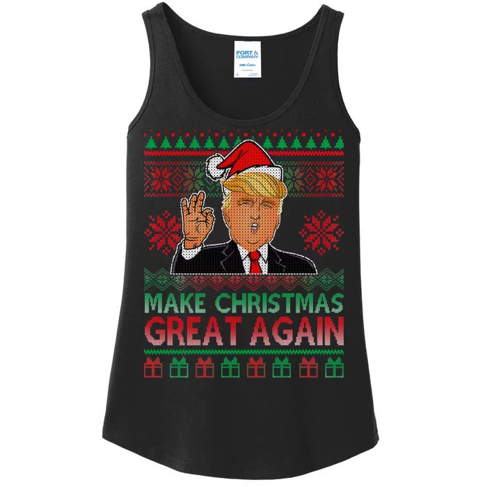 Trump Make Christmas Great Again Ugly Ladies Essential Tank