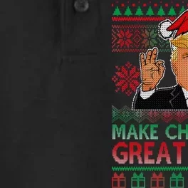 Trump Make Christmas Great Again Ugly Dry Zone Grid Performance Polo