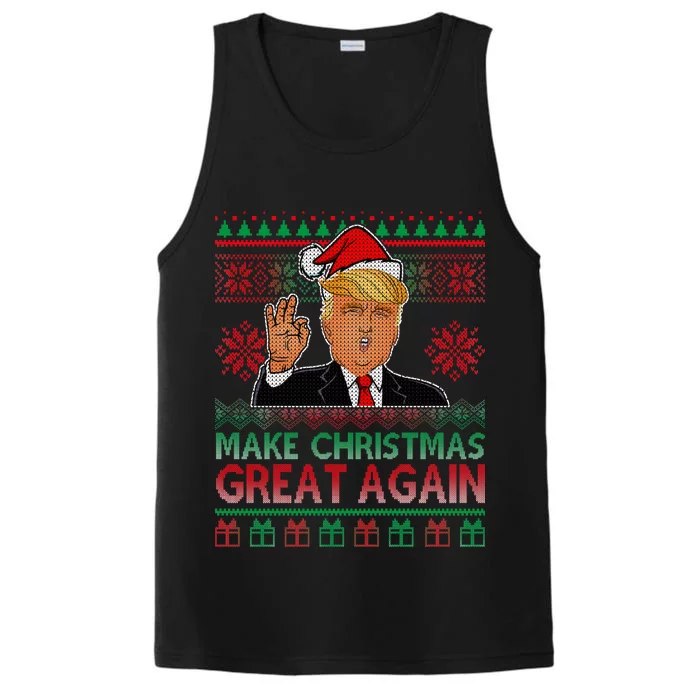 Trump Make Christmas Great Again Ugly Performance Tank