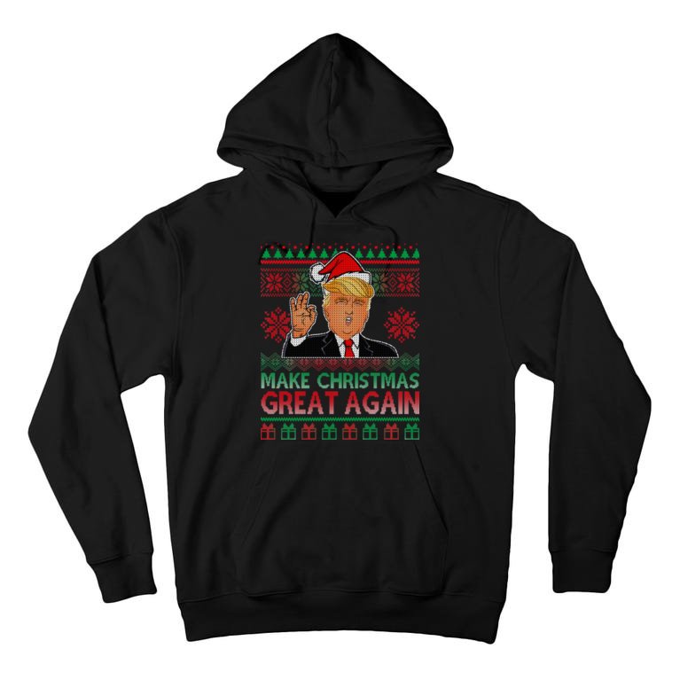Trump Make Christmas Great Again Ugly Tall Hoodie