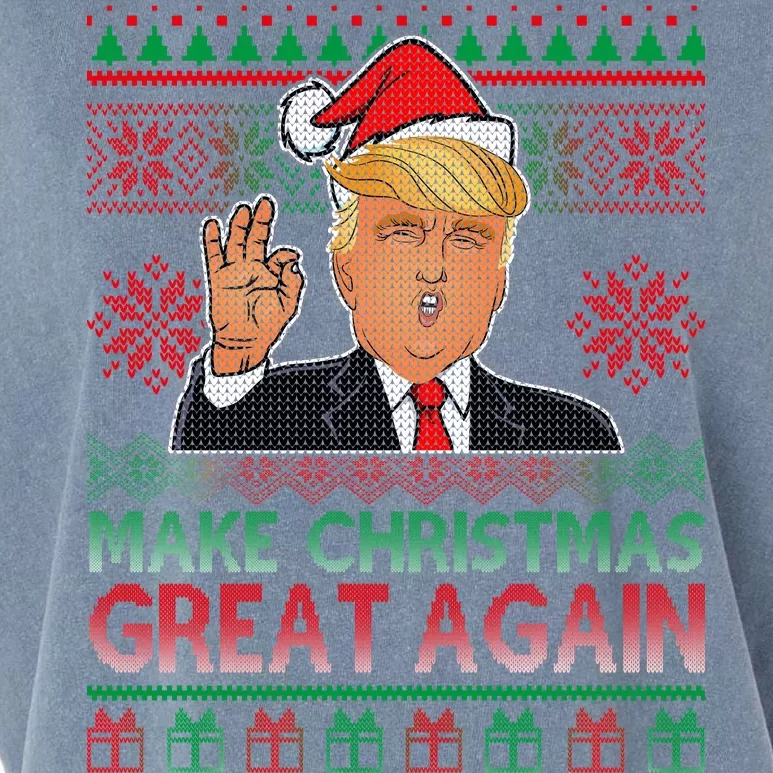 Trump Make Christmas Great Again Ugly Garment-Dyed Women's Muscle Tee