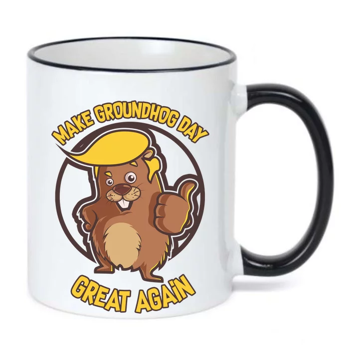 Trump Make Groundhog Day Great Again Black Color Changing Mug