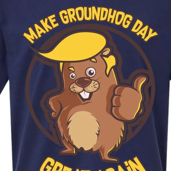 Trump Make Groundhog Day Great Again Sueded Cloud Jersey T-Shirt