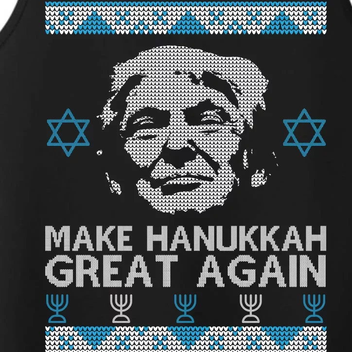 Trump Make Hanukkah Great Again Ugly Performance Tank