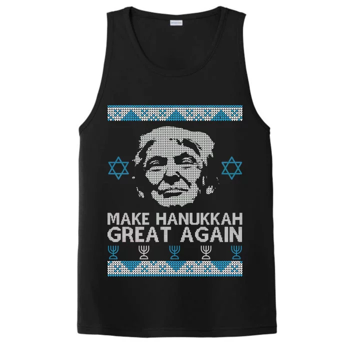 Trump Make Hanukkah Great Again Ugly Performance Tank