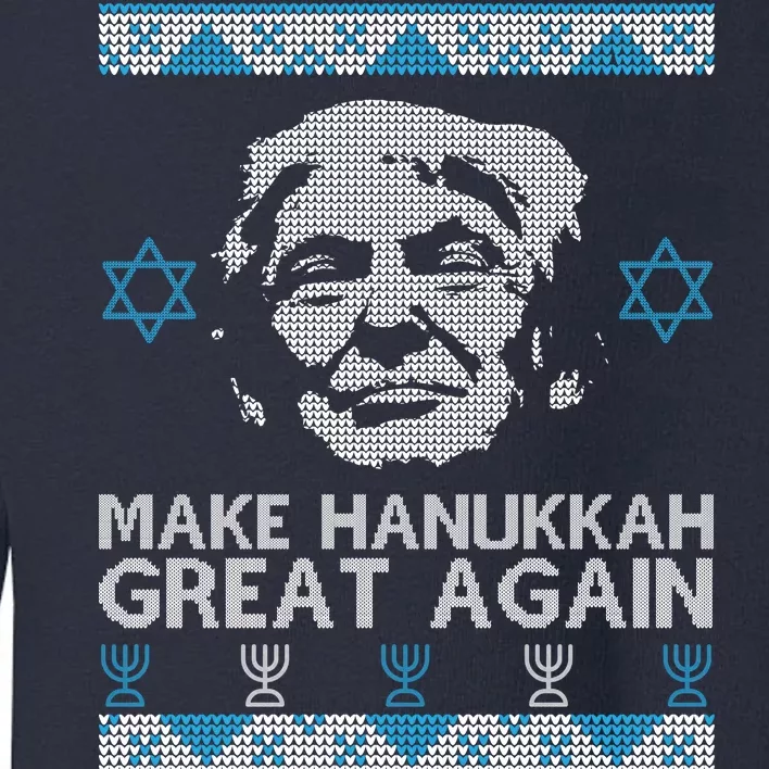 Trump Make Hanukkah Great Again Ugly Toddler Sweatshirt