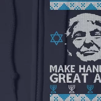 Trump Make Hanukkah Great Again Ugly Full Zip Hoodie