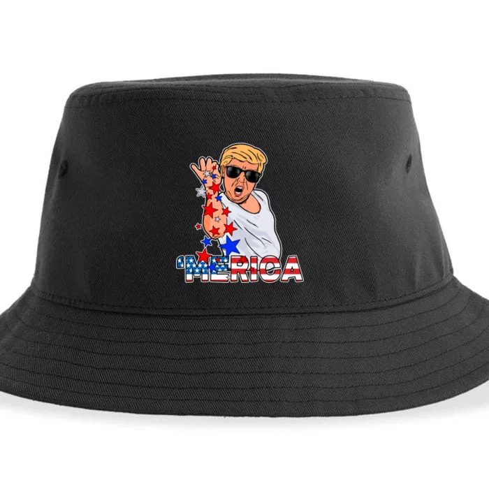 Trump Merica Salt Bae Sustainable Bucket Hat