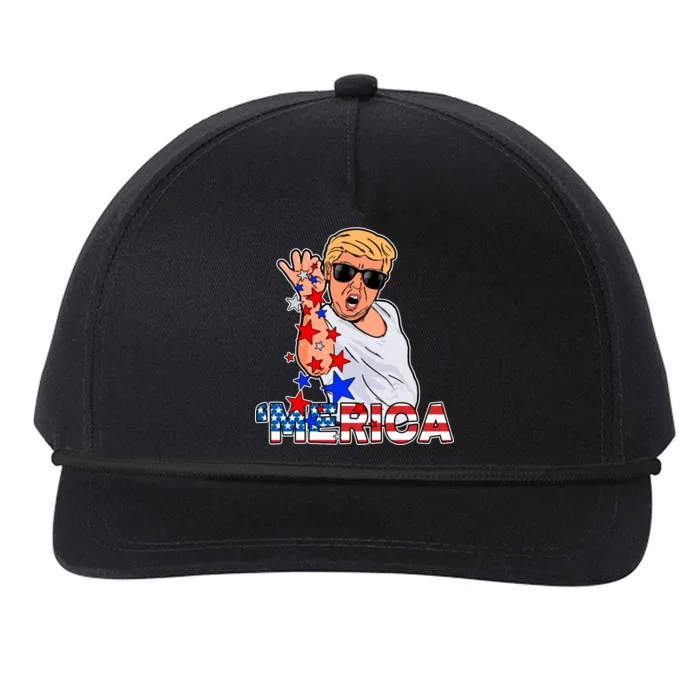 Trump Merica Salt Bae Snapback Five-Panel Rope Hat