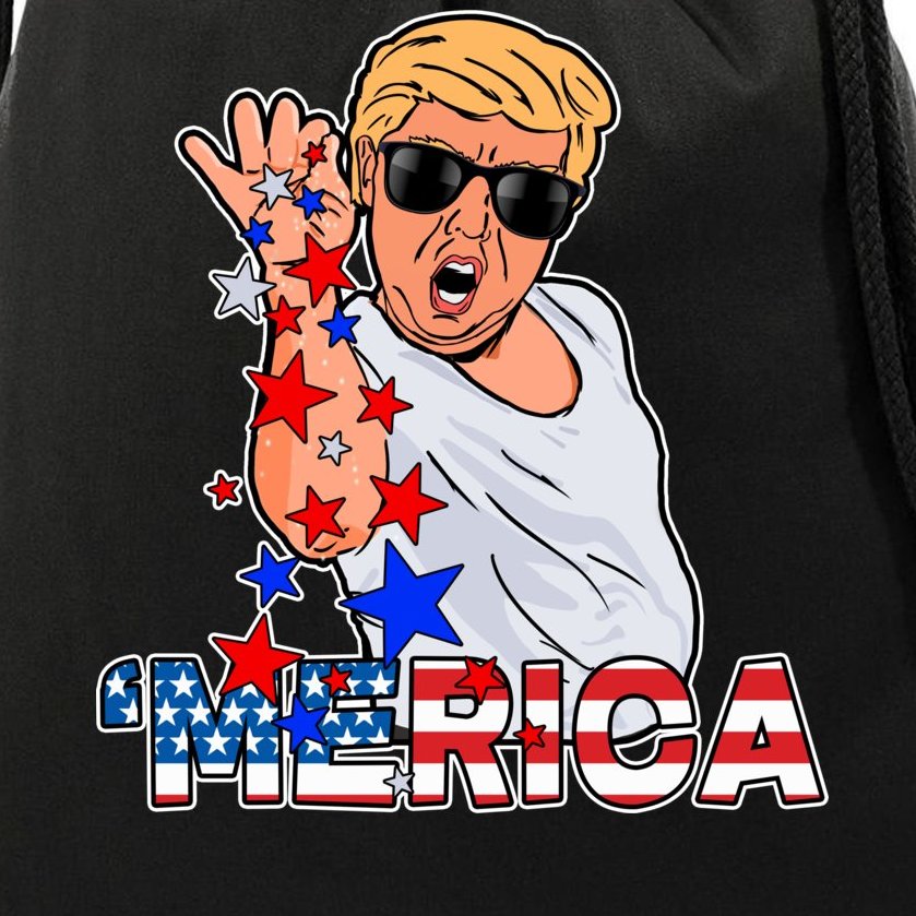 Trump Merica Salt Bae Drawstring Bag