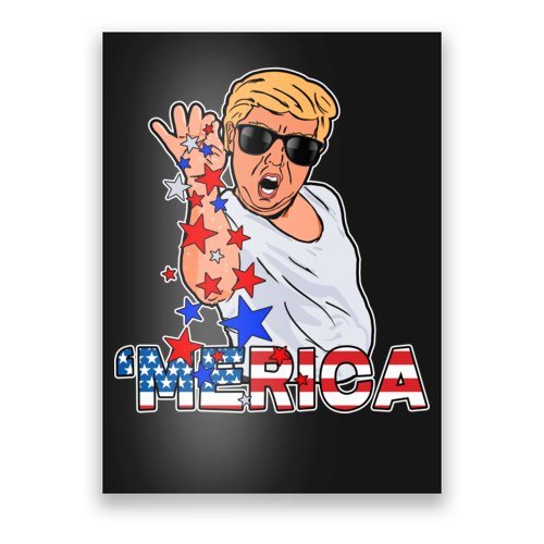 Trump Merica Salt Bae Poster