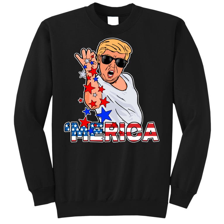 Trump Merica Salt Bae Tall Sweatshirt