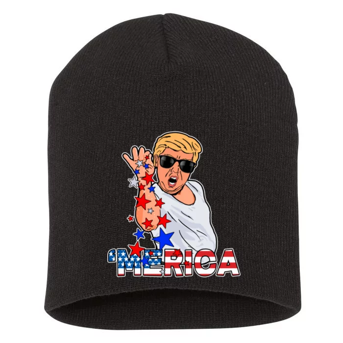 Trump Merica Salt Bae Short Acrylic Beanie