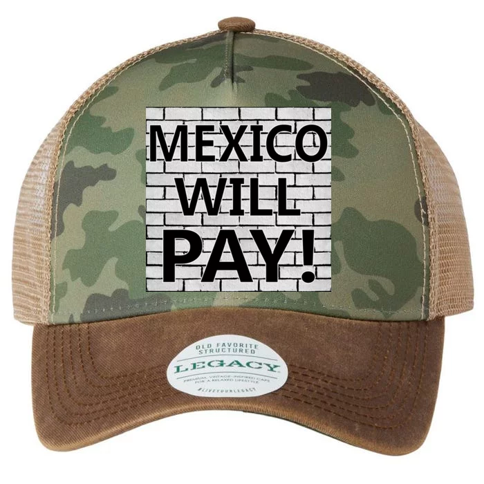 Trump Mexico Will Pay For The Wall Classy News Legacy Tie Dye Trucker Hat