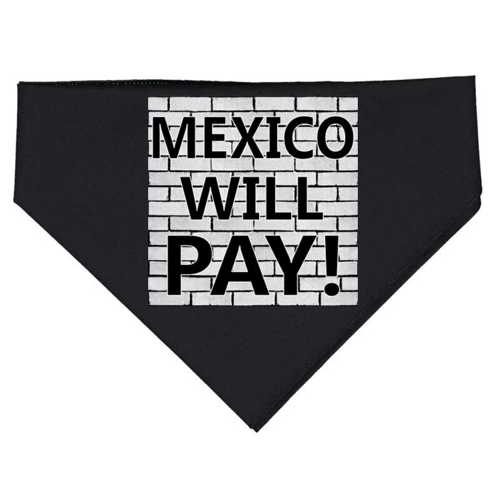 Trump Mexico Will Pay For The Wall Classy News USA-Made Doggie Bandana