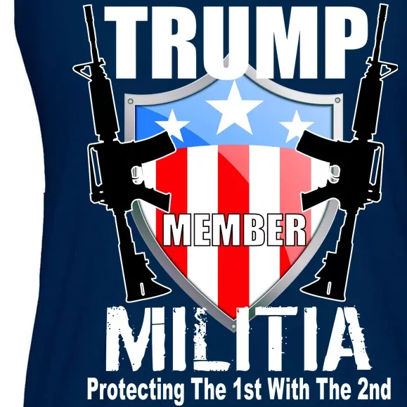 Trump Militia Protecting The 1st With 2nd Ladies Essential Flowy Tank