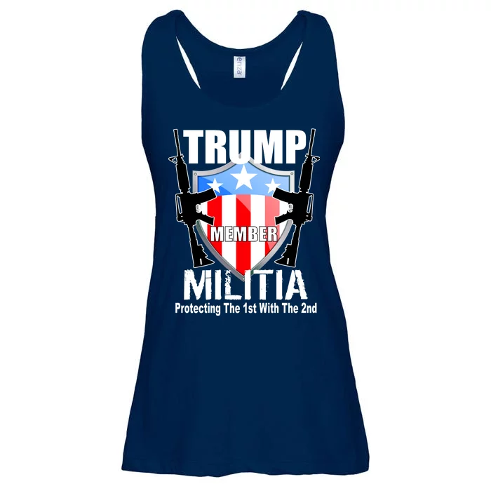 Trump Militia Protecting The 1st With 2nd Ladies Essential Flowy Tank