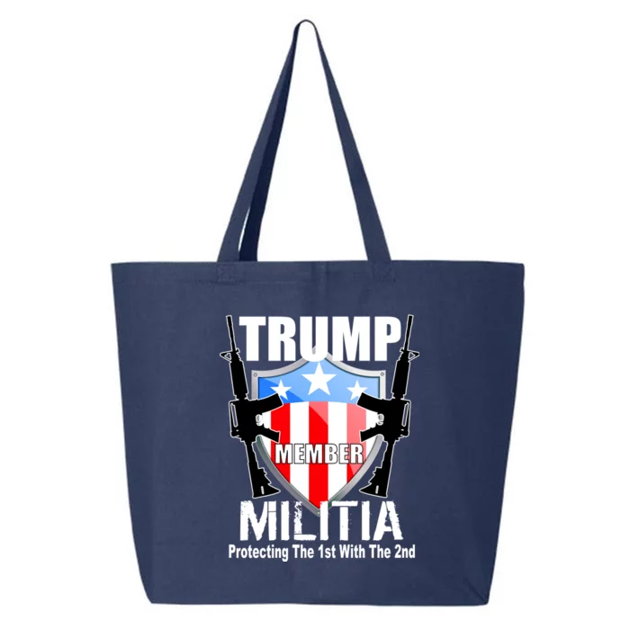 Trump Militia Protecting The 1st With 2nd 25L Jumbo Tote