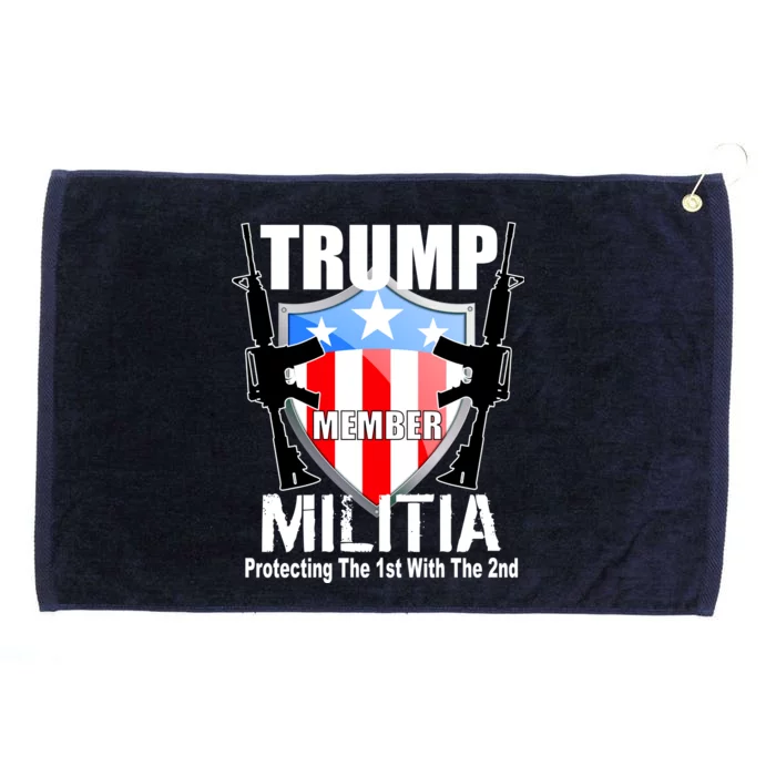 Trump Militia Protecting The 1st With 2nd Grommeted Golf Towel