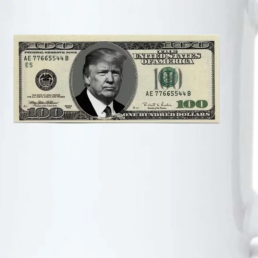 Trump Money Hundred Dollar Bill $100 Black Color Changing Mug