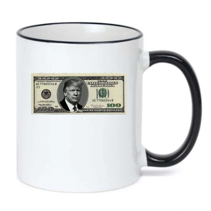 Trump Money Hundred Dollar Bill $100 Black Color Changing Mug