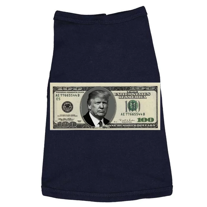 Trump Money Hundred Dollar Bill $100 Doggie Tank