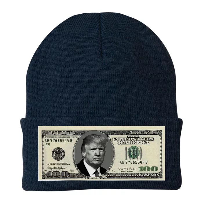 Trump Money Hundred Dollar Bill $100 Knit Cap Winter Beanie