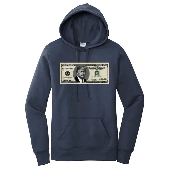 Trump Money Hundred Dollar Bill $100 Women's Pullover Hoodie