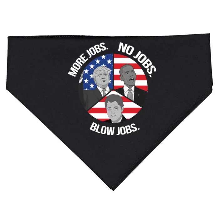 Trump More Jobs Obama No Jobs Clinton Blow Jobs USA-Made Doggie Bandana